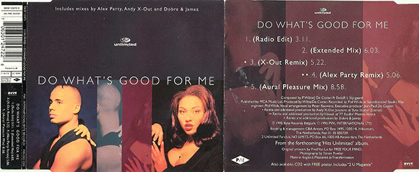 2 Unlimited - Do What's Good For Me (CD, Single, CD1) - Image 4