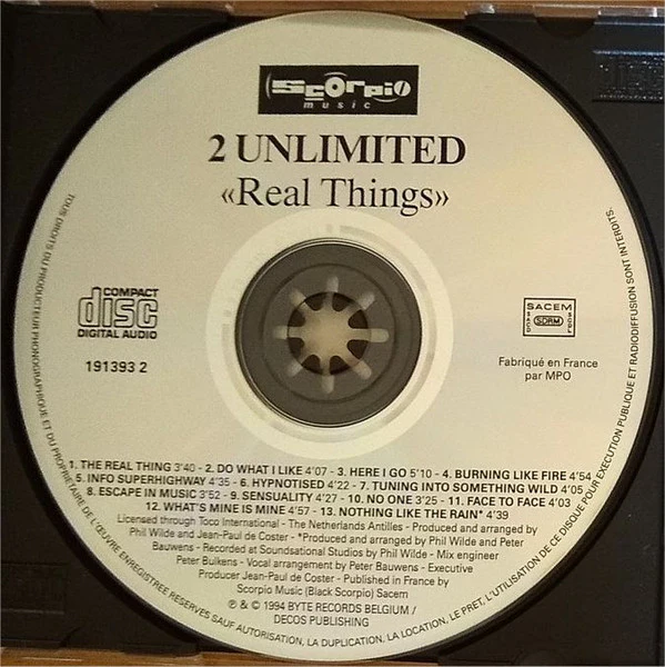 2 Unlimited - Real Things (CD, Album) - Image 3