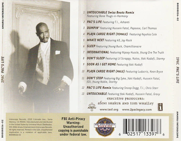 2Pac - Pac's Life (CD, Album, Cle) - Image 2
