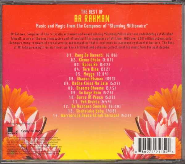 A R Rahman* - The Best Of A R Rahman (CD, Comp) - Image 2