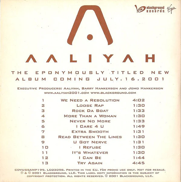 Aaliyah - Aaliyah Is Coming July.16.2001 (CD, Album, Promo, Car) - Image 2