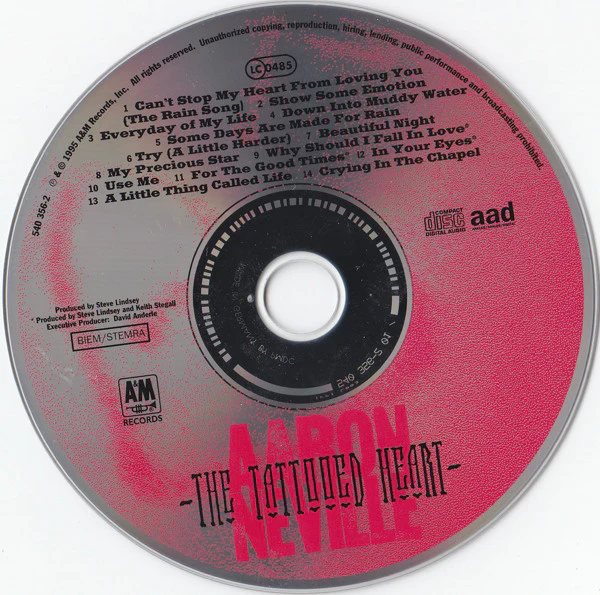 Aaron Neville - The Tattooed Heart (CD, Album) - Image 2