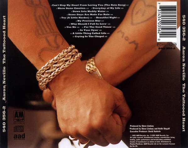 Aaron Neville - The Tattooed Heart (CD, Album) - Image 3