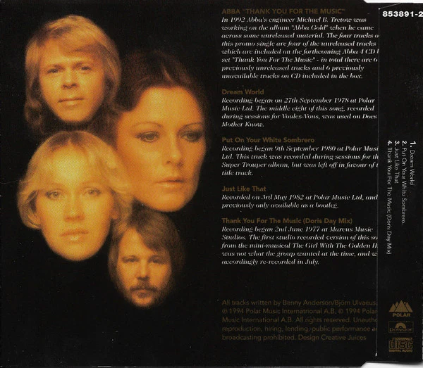 ABBA - Dream World (CD, Single, Promo) - Image 2