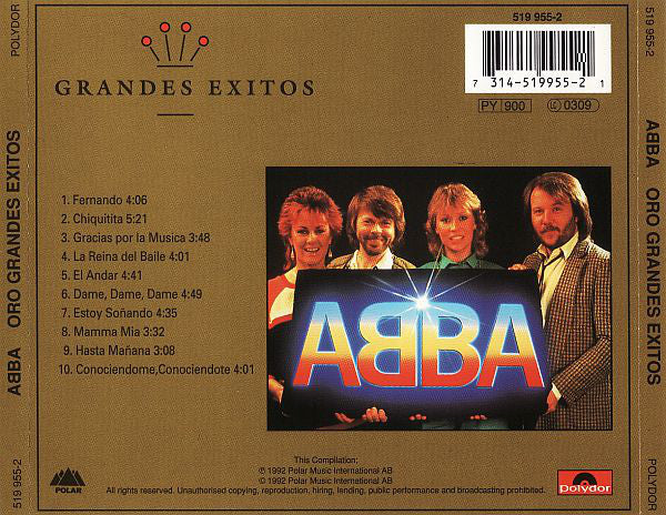 ABBA - Oro (Grandes Exitos) (CD, Comp, RE, RM) - Image 2