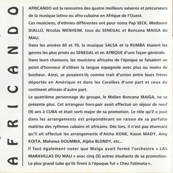 Africando - Africando (CD, Album) - Image 5