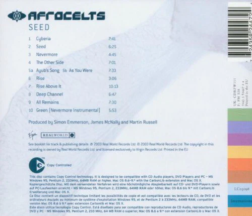 Afro Celts* - Seed (CD, Album, Copy Prot.) - Image 2