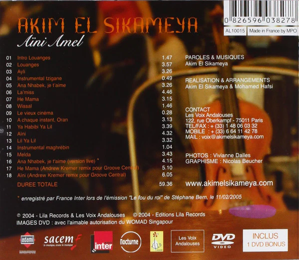 Akim El Sikameya - Aïni Amel (CD, Album + DVD, Album) - Image 2