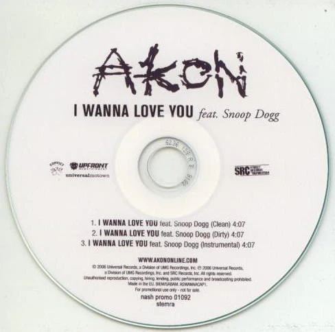 Akon Feat. Snoop Dogg - I Wanna Love You (CDr, Maxi, Promo) - Image 3