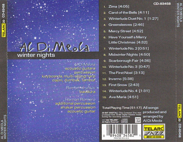 Al Di Meola - Winter Nights (CD, Album) - Image 2