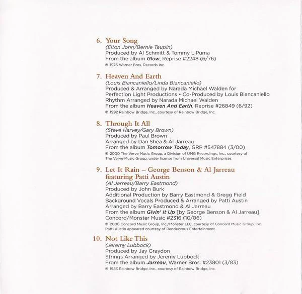 Al Jarreau - Love Songs (CD, Comp) - Image 3