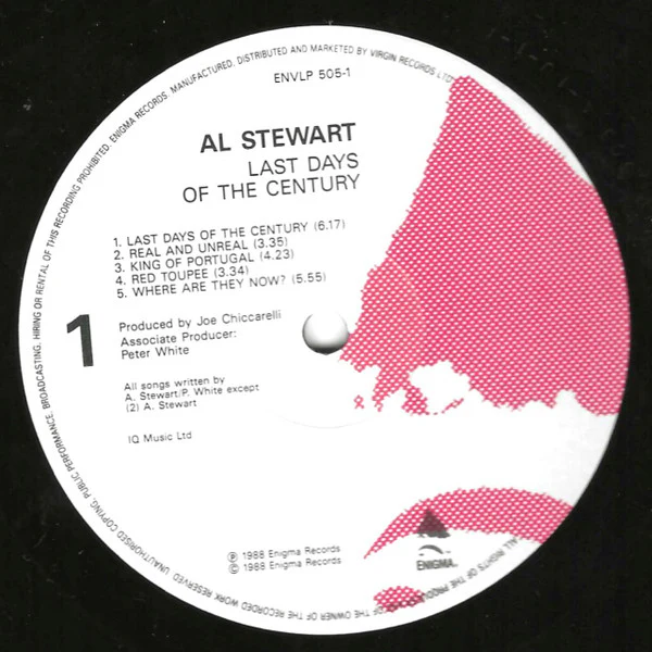 Al Stewart - Last Days Of The Century (LP, Album) - Image 2