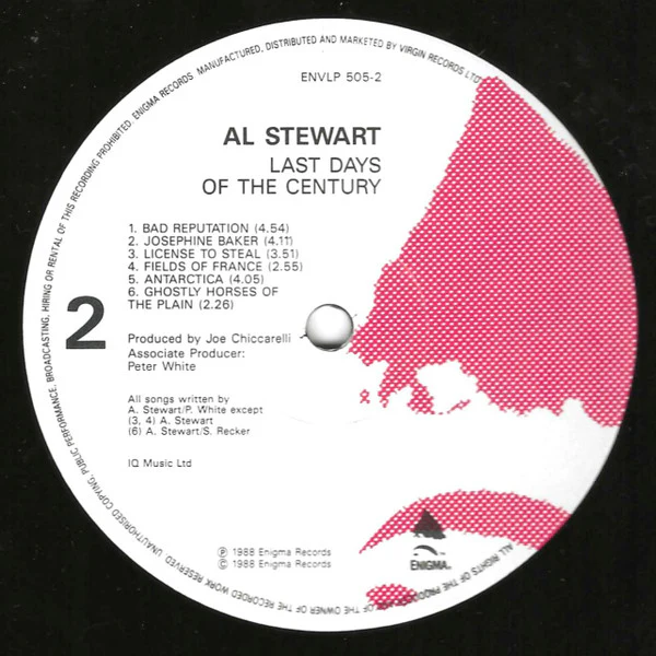Al Stewart - Last Days Of The Century (LP, Album) - Image 3