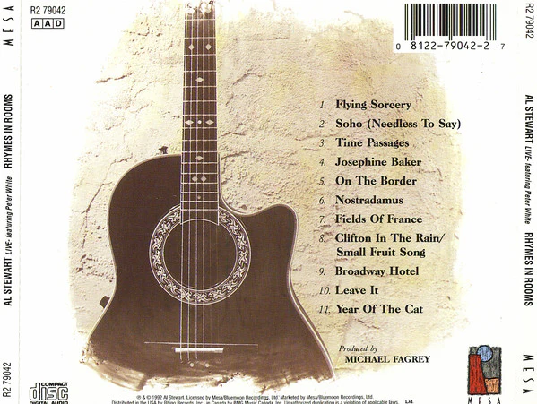 Al Stewart Live Featuring Peter White - Rhymes In Rooms (CD, Album) - Image 2