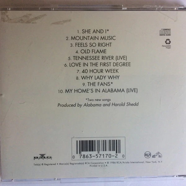 Alabama - Alabama Greatest Hits (CD, Comp, RE) - Image 4
