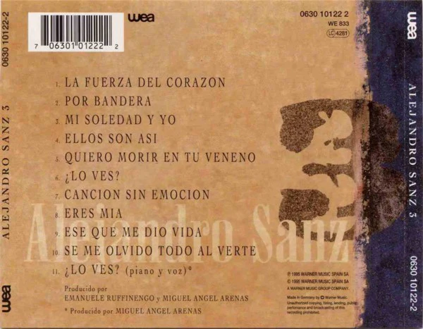 Alejandro Sanz - 3 (CD, Album) - Image 2