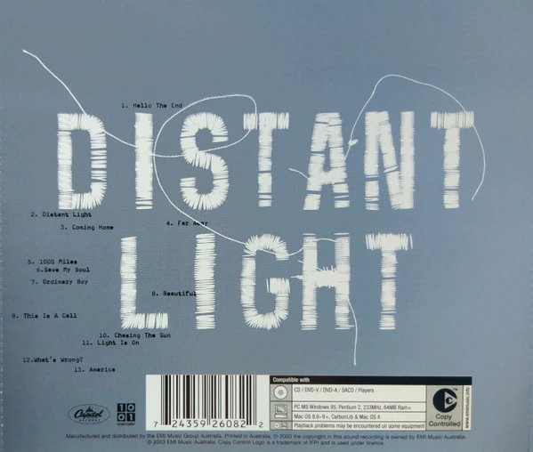 Alex Lloyd - Distant Light (CD, Album, Copy Prot.) - Image 3
