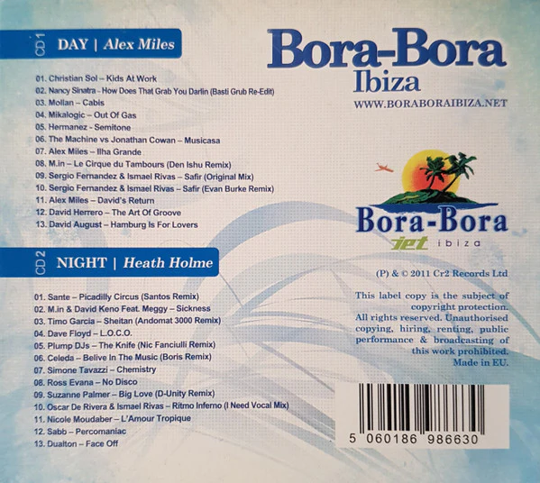 Alex Miles & Heath Holme - Bora-Bora Ibiza Summer 2011 (2xCD, Comp, Mixed) - Image 2