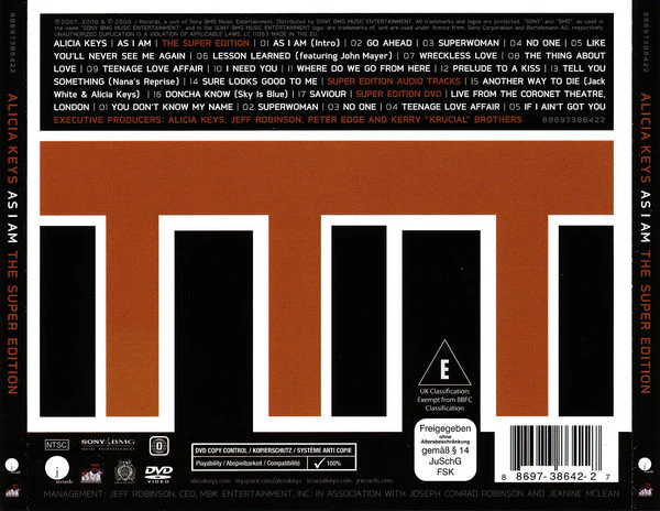 Alicia Keys - As I Am (CD, Album, RE + DVD-V, Copy Prot., NTSC + Dlx, S/E) - Image 2