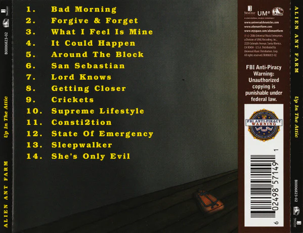 Alien Ant Farm - Up In The Attic (CD, Album) - Image 2