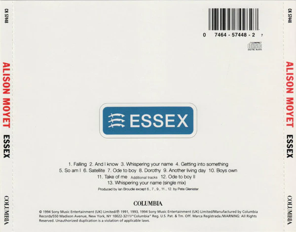 Alison Moyet - Essex (CD, Album) - Image 2