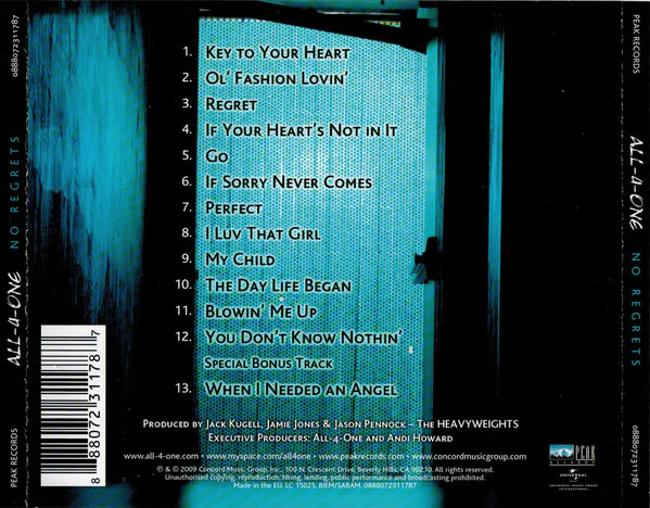All-4-One - No Regrets (CD, Album) - Image 2