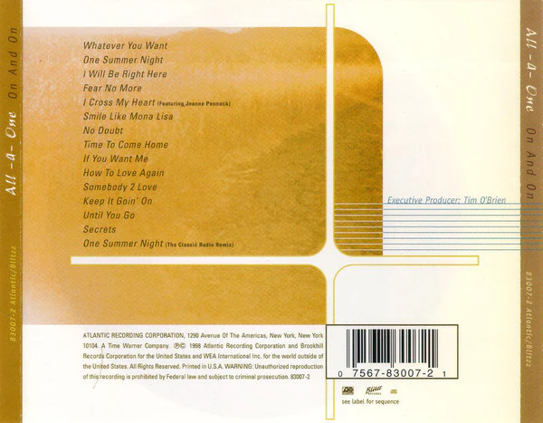 All-4-One - On And On (CD, Album) - Image 2