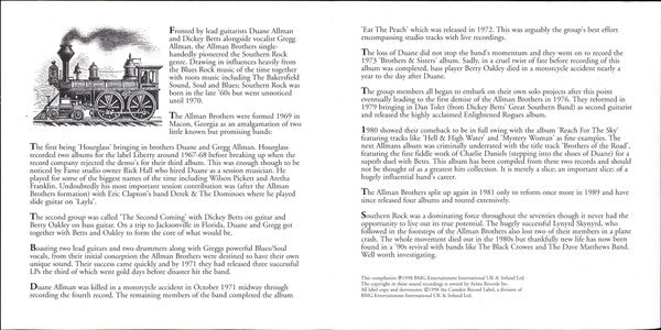 Allman Brothers* - Madness Of The West (CD, Album, Comp, RE) - Image 3