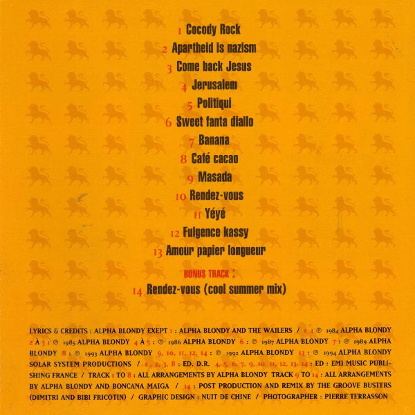 Alpha Blondy - The Best Of Alpha Blondy (CD, Comp) - Image 2