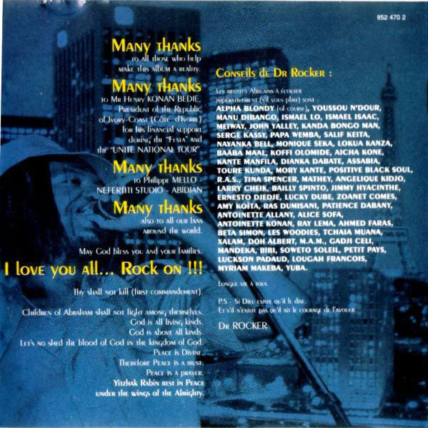 Alpha Blondy & The Solar System - Grand Bassam Zion Rock (CD, Album) - Image 2