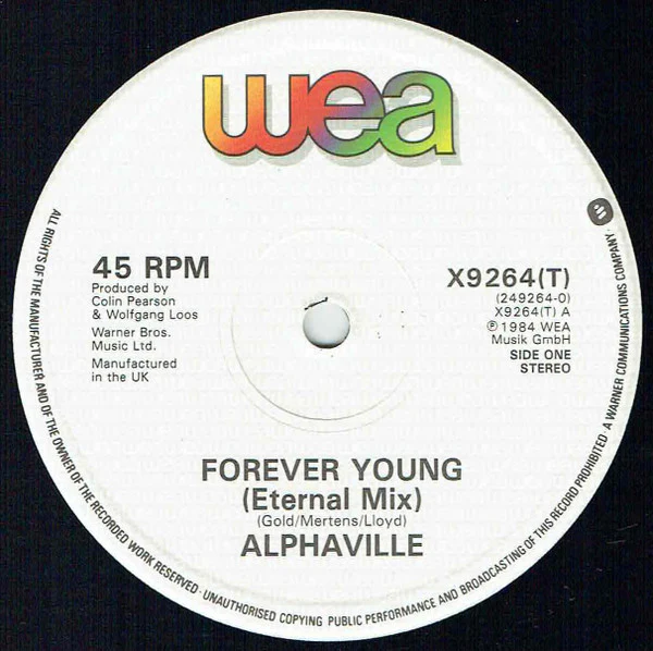 Alphaville - Forever Young (12", Single) - Image 3