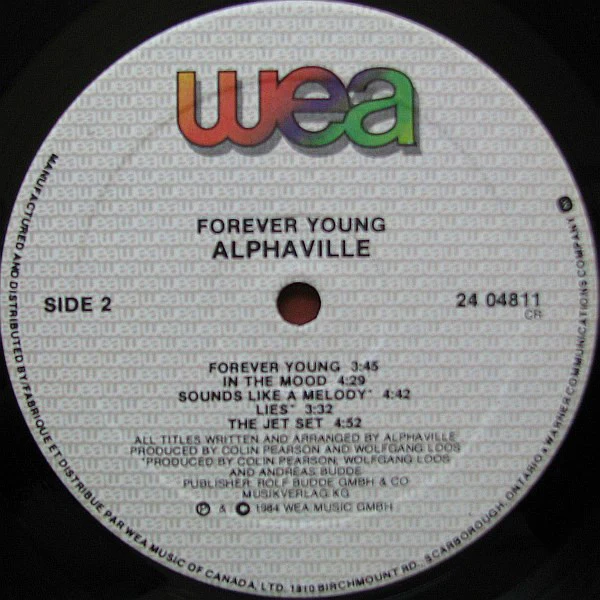 Alphaville - Forever Young (LP, Album) - Image 4