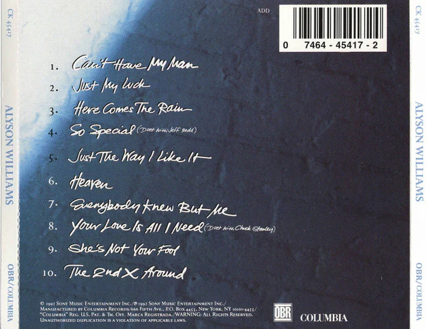 Alyson Williams - Alyson Williams (CD, Album) - Image 4