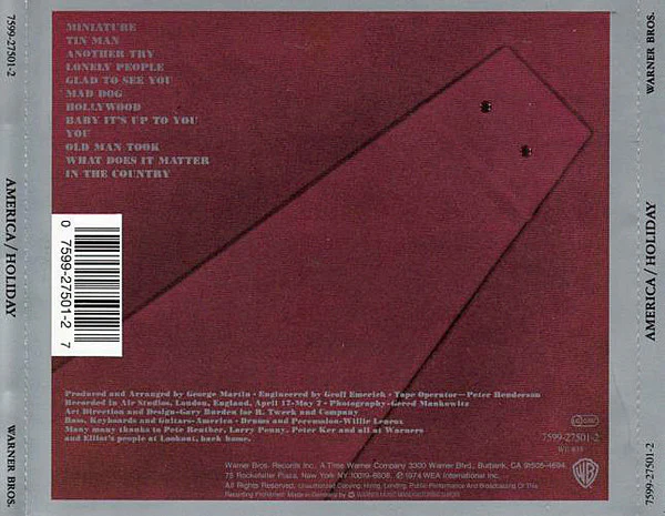 America (2) - Holiday (CD, Album, RE) - Image 2