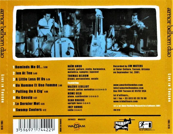 Amor Belhom Duo - Live In Tucson (CD, Album) - Image 2