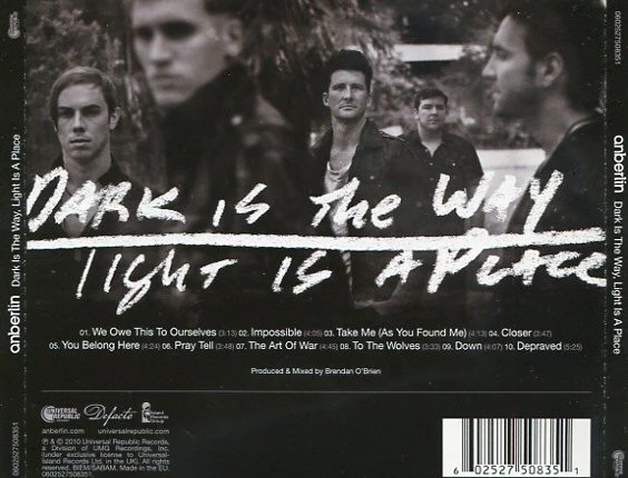 Anberlin - Dark Is The Way Light Is The Place (CD, Album) - Image 2