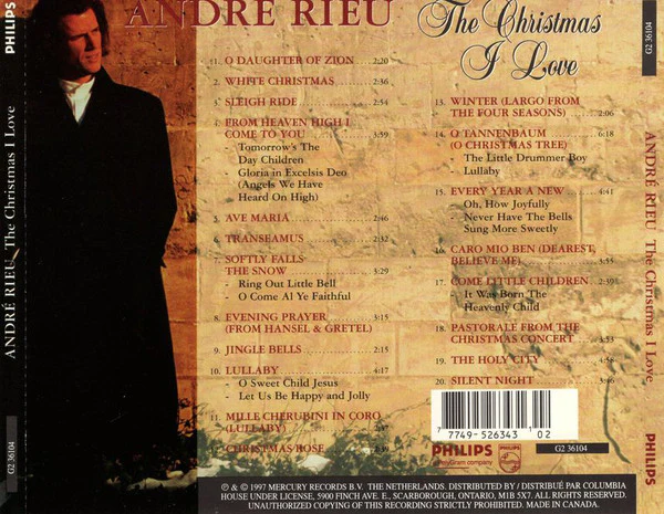 André Rieu - The Christmas I Love (CD, Album, Club, RE) - Image 2