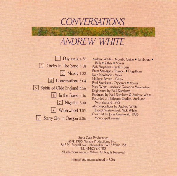 Andrew White - Conversations (CD, Album, RE) - Image 2