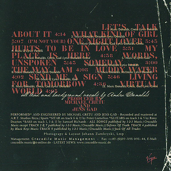Andru Donalds - Let's Talk About It (CD, Album) - Image 3