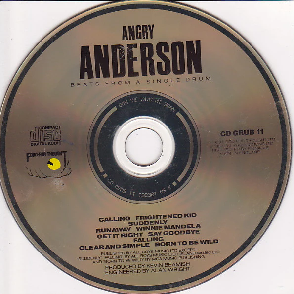 Angry Anderson - Beats From A Single Drum (CD, Album) - Image 3