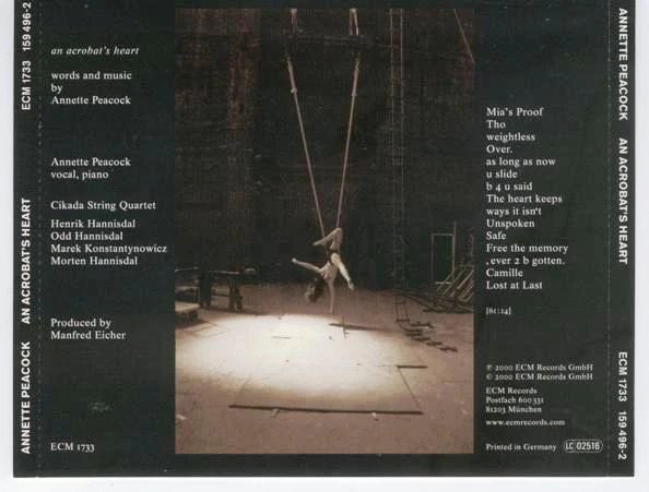 Annette Peacock - An Acrobat's Heart (CD, Album, O-C) - Image 3