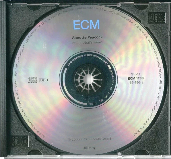 Annette Peacock - An Acrobat's Heart (CD, Album, O-C) - Image 4