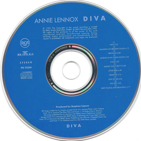 Annie Lennox - Diva (CD, Album) - Image 3
