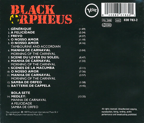 Antonio Carlos Jobim & Luiz Bonfá / Bola Sete - Black Orpheus - Original Orfeo Negro Soundtrack (CD, Album, RE) - Image 2