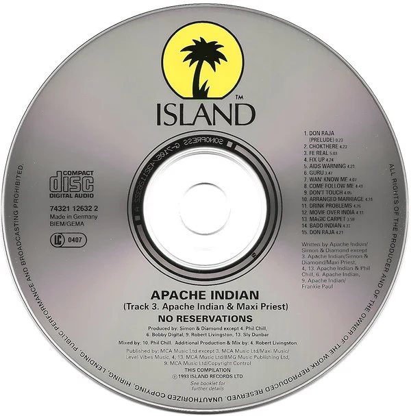 Apache Indian - No Reservations (CD, Album) - Image 3