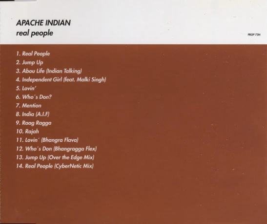 Apache Indian - Real People (CD, Album, Promo)