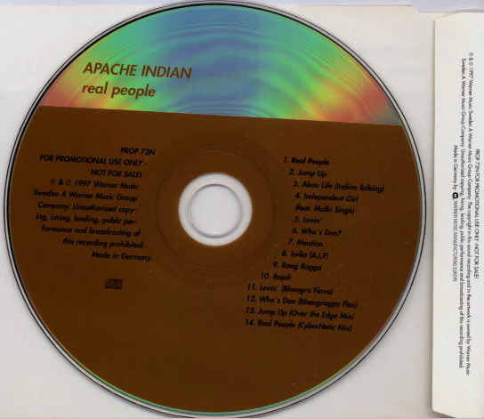Apache Indian - Real People (CD, Album, Promo) - Image 2
