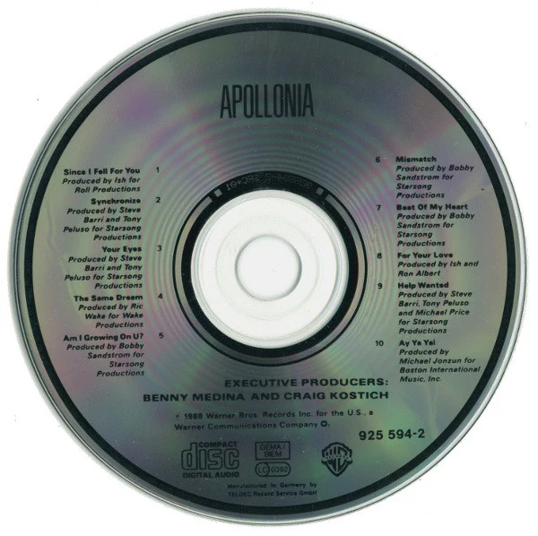 Apollonia - Apollonia (CD, Album) - Image 3