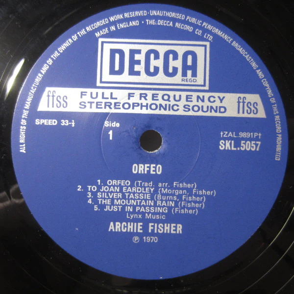 Archie Fisher - Orfeo (LP) - Image 2