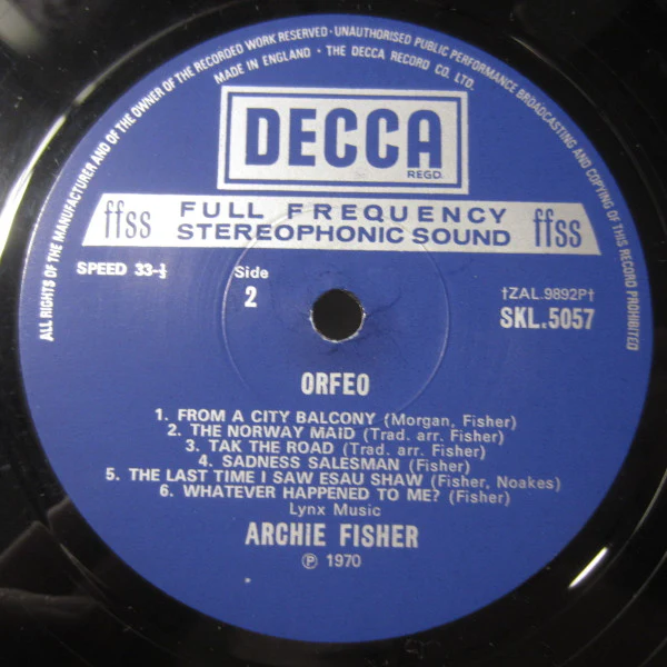 Archie Fisher - Orfeo (LP) - Image 3
